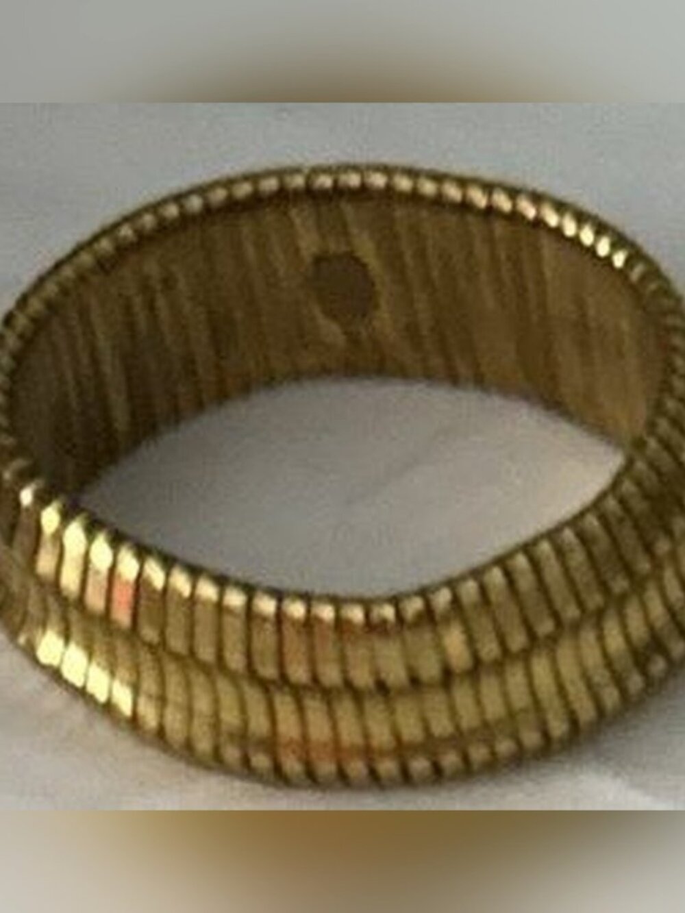 Gold Omega Coil Stretch Bracelet